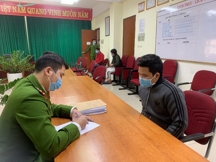 Đối tượng Hồ Công Lệnh tại Cơ quan Công an.